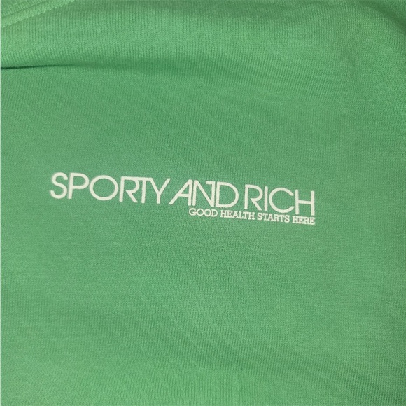 Sporty and Rich Green Cropped Crewneck Sweatshirt - Picture 10 of 13